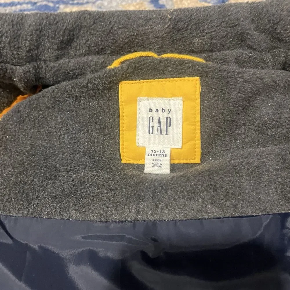 Gap‎ 12-18 Month Yellow Quilted Lined Puffer Vest
